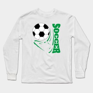 Soccer Foot - Green Long Sleeve T-Shirt